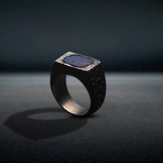 Labradorite Gemstone Men's Ring By Harshita Jewellery