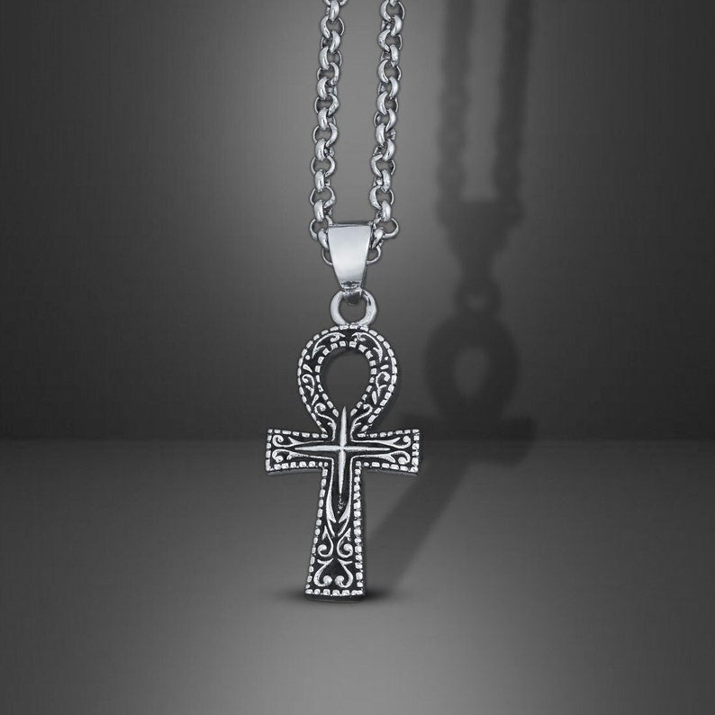 Silver Cross Men's Pendant By Harshita Jewellery
