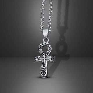 Silver Cross Men's Pendant By Harshita Jewellery