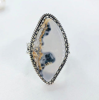 Natural Dendrite Agate Ring By Harshita Jewellery