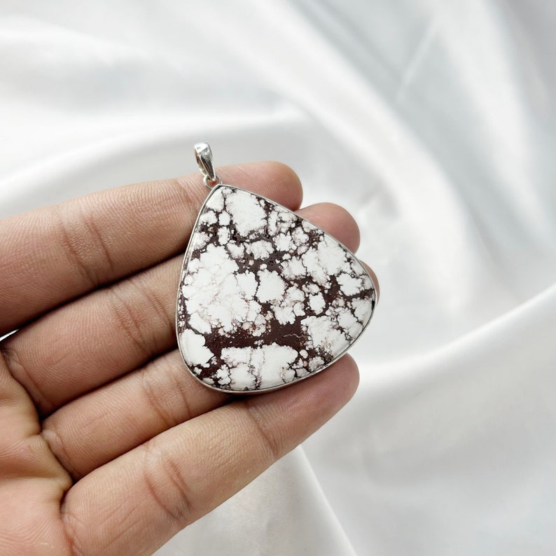 Natural Wild Horse Magnesite Gemstone Pendant By Harshita Jewellery