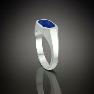 Blue Lapis Lazuli Gemstone Men's Ring By Harshita Jewellery