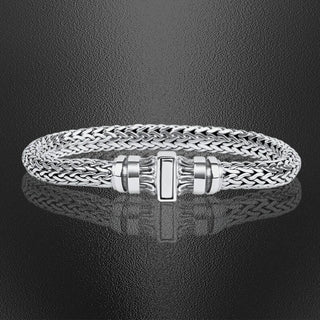 Men's Silver Chain Bracelet by Harshita Jewellery