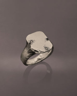 Black Onyx Gemstone Men's Ring By Harshita Jewellery