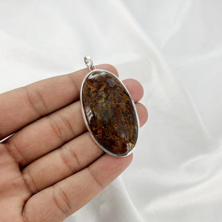 Natural Red Moss Agate Pendant By Harshita Jewellery