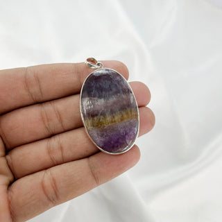 Fluorite Natural Gemstone Pendant By Harshita Jewellery