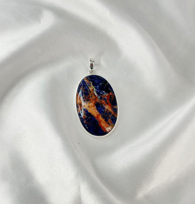 Natural Sodalite Pendant By Harshita Jewellery