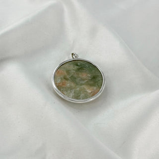 Natural Prehnite Gemstone Pendant By Harshita Jewellery
