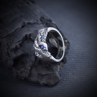 Blue Sapphire Men's Ring By Harshita Jewellery