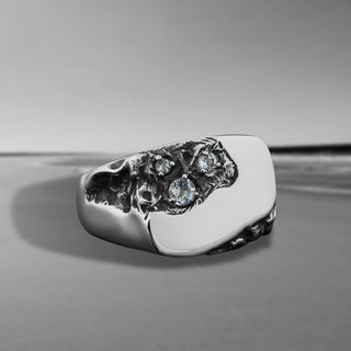 Blue Topaz Men's Ring By Harshita Jewellery