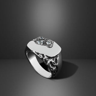 Blue Topaz Men's Ring By Harshita Jewellery