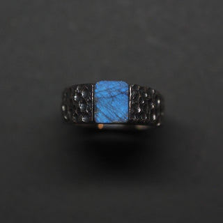 Blue Labradorite Men's Ring By Harshita Jewellery