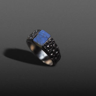 Blue Labradorite Men's Ring By Harshita Jewellery