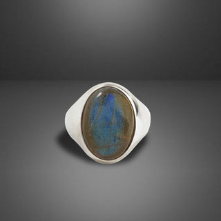 Labradorite Gemstone Men's Ring By Harshita Jewellery