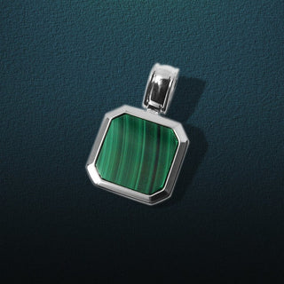 Green Malachite Men's Pendant By Harshita Jewellery