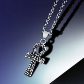 Silver Cross Men's Pendant By Harshita Jewellery