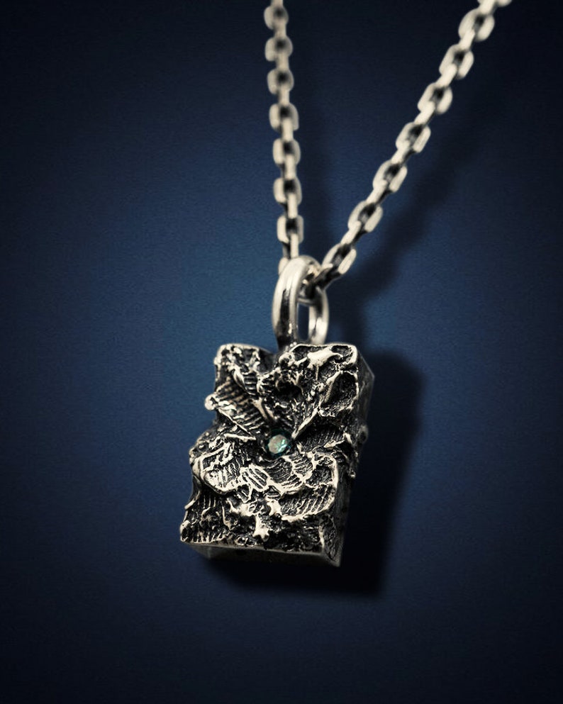 Green Emerald Men's Pendant By Harshita Jewellery