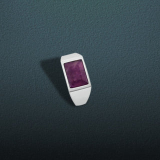 Amethyst Gemstone Men's Ring By Harshita Jewellery