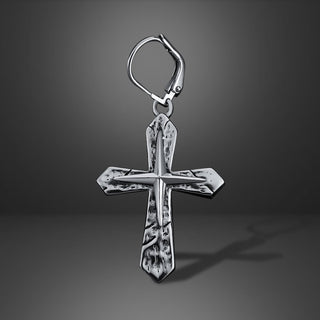 Mens Dangle Cross Earrings By Harshita Jewellery