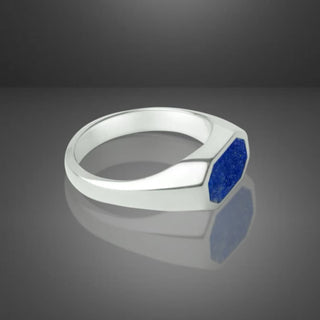 Blue Lapis Lazuli Gemstone Men's Ring By Harshita Jewellery