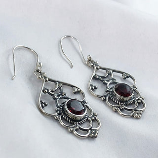 Red Garnet Earring By Harshita Jewellery
