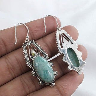 Amazonite Gemstone Earring By Harshita Jewellery