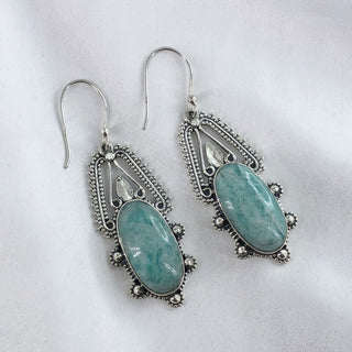 Amazonite Gemstone Earring By Harshita Jewellery