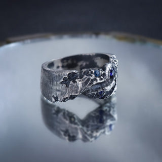 Blue Sapphire Men's Ring By Harshita Jewellery