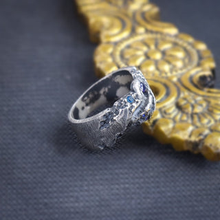 Blue Sapphire Men's Ring By Harshita Jewellery