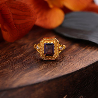 Purple Amethyst Gemstone Ring, 925 Solid Sterling Silver Handmade Jewelry Engagement Ring For Women, Anniversary Gift