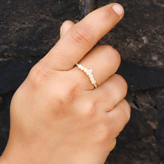 Natural Ethiopian Opal Ring, 14K Gold Plated Engagement Ring, Gift For Her, Women's Handmade Jewelry