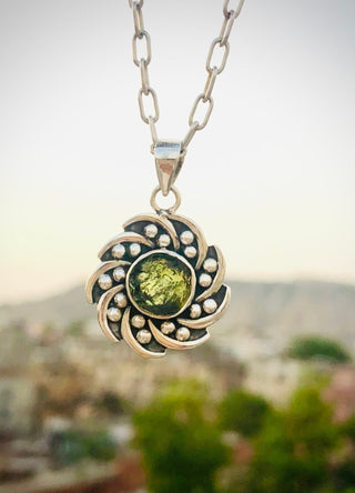 Genuine Moldavite Rough Pendant 100% Natural With Certified Gemstone From Czech Republic 925 Sterling Silver Handmade Designer Jewelry