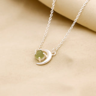 Genuine Moldavite Rough Pendant 100% Natural With Certified Gemstone From Czech Republic 925 Sterling Silver Handmade Designer Jewelry